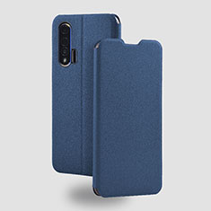 Leather Case Stands Flip Cover T05 Holder for Huawei Nova 6 5G Blue
