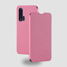 Leather Case Stands Flip Cover T05 Holder for Huawei Nova 6 5G Pink