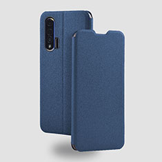 Leather Case Stands Flip Cover T05 Holder for Huawei Nova 6 Blue