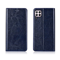 Leather Case Stands Flip Cover T05 Holder for Huawei P40 Lite Blue