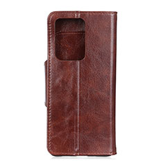 Leather Case Stands Flip Cover T05 Holder for Huawei P40 Pro+ Plus Brown