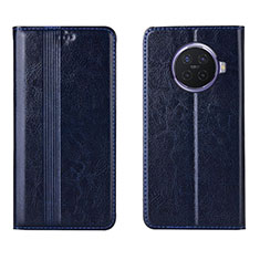 Leather Case Stands Flip Cover T05 Holder for Oppo Ace2 Blue