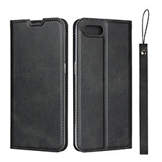 Leather Case Stands Flip Cover T05 Holder for Oppo R15X Black