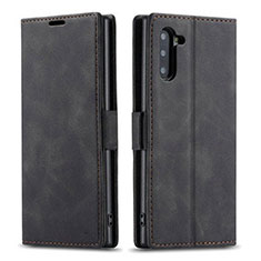 Leather Case Stands Flip Cover T05 Holder for Samsung Galaxy Note 10 Black