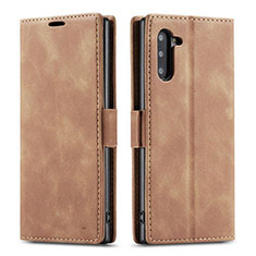 Leather Case Stands Flip Cover T05 Holder for Samsung Galaxy Note 10 Orange
