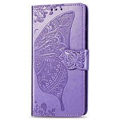 Leather Case Stands Flip Cover T05 Holder for Xiaomi Mi 10 Purple