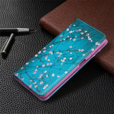 Leather Case Stands Flip Cover T05 Holder for Xiaomi Mi 10i 5G Sky Blue