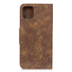 Leather Case Stands Flip Cover T05 Holder for Xiaomi Mi 11 Lite 4G Brown