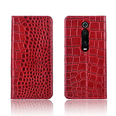 Leather Case Stands Flip Cover T05 Holder for Xiaomi Mi 9T Red
