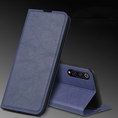 Leather Case Stands Flip Cover T05 Holder for Xiaomi Mi A3 Blue