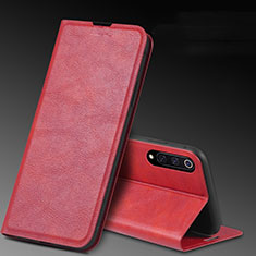 Leather Case Stands Flip Cover T05 Holder for Xiaomi Mi A3 Red
