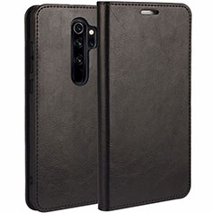 Leather Case Stands Flip Cover T05 Holder for Xiaomi Redmi Note 8 Pro Black