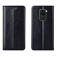 Leather Case Stands Flip Cover T05 Holder for Xiaomi Redmi Note 9 Black