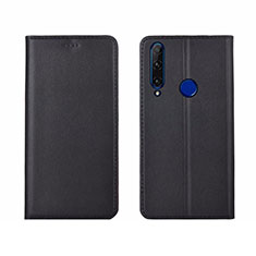 Leather Case Stands Flip Cover T06 Holder for Huawei Honor 20 Lite Black