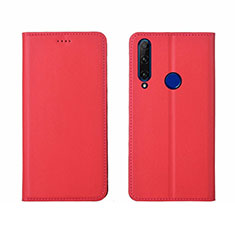 Leather Case Stands Flip Cover T06 Holder for Huawei Honor 20i Red