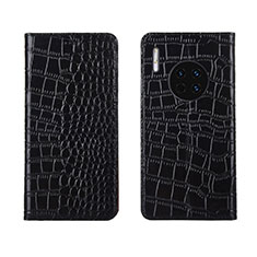 Leather Case Stands Flip Cover T06 Holder for Huawei Mate 30 5G Black