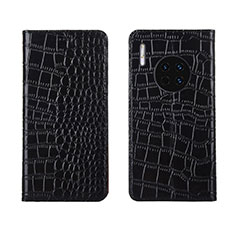 Leather Case Stands Flip Cover T06 Holder for Huawei Mate 30 Pro 5G Black