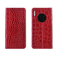 Leather Case Stands Flip Cover T06 Holder for Huawei Mate 30E Pro 5G Red