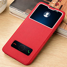 Leather Case Stands Flip Cover T06 Holder for Huawei Nova 6 5G Red