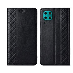 Leather Case Stands Flip Cover T06 Holder for Huawei Nova 6 SE Black