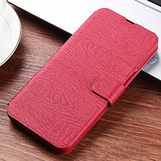 Leather Case Stands Flip Cover T06 Holder for Huawei P30 Lite New Edition Red