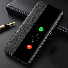 Leather Case Stands Flip Cover T06 Holder for Huawei P40 Pro Black