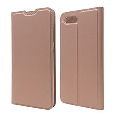 Leather Case Stands Flip Cover T06 Holder for Oppo K1 Rose Gold
