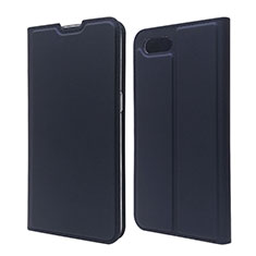 Leather Case Stands Flip Cover T06 Holder for Oppo R17 Neo Blue