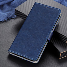 Leather Case Stands Flip Cover T06 Holder for Oppo Reno4 5G Blue