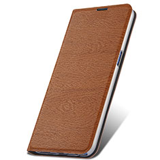 Leather Case Stands Flip Cover T06 Holder for Oppo RX17 Pro Brown