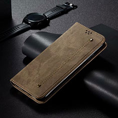 Leather Case Stands Flip Cover T06 Holder for Xiaomi Mi 10 Pro Orange