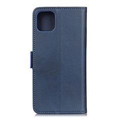Leather Case Stands Flip Cover T06 Holder for Xiaomi Mi 11 Lite 4G Blue