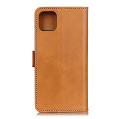 Leather Case Stands Flip Cover T06 Holder for Xiaomi Mi 11 Lite 4G Light Brown