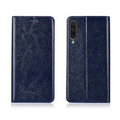 Leather Case Stands Flip Cover T06 Holder for Xiaomi Mi A3 Blue