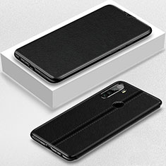 Leather Case Stands Flip Cover T06 Holder for Xiaomi Redmi Note 8 (2021) Black