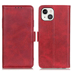 Leather Case Stands Flip Cover T07 Holder for Apple iPhone 13 Mini Red