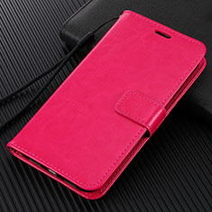 Leather Case Stands Flip Cover T07 Holder for Huawei Honor V30 5G Hot Pink