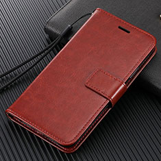 Leather Case Stands Flip Cover T07 Holder for Huawei Honor View 30 Pro 5G Brown