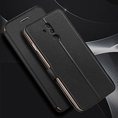 Leather Case Stands Flip Cover T07 Holder for Huawei Mate 20 Lite Black