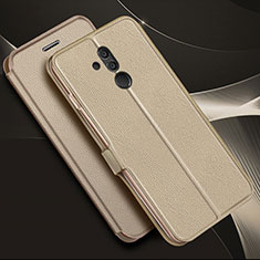 Leather Case Stands Flip Cover T07 Holder for Huawei Mate 20 Lite Gold