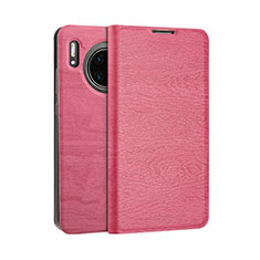 Leather Case Stands Flip Cover T07 Holder for Huawei Mate 30 Pink