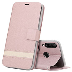 Leather Case Stands Flip Cover T07 Holder for Huawei P30 Lite XL Rose Gold