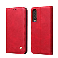 Leather Case Stands Flip Cover T07 Holder for Huawei P30 Red