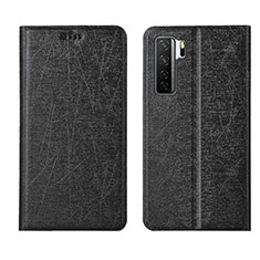 Leather Case Stands Flip Cover T07 Holder for Huawei P40 Lite 5G Black
