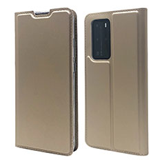 Leather Case Stands Flip Cover T07 Holder for Huawei P40 Pro Gold