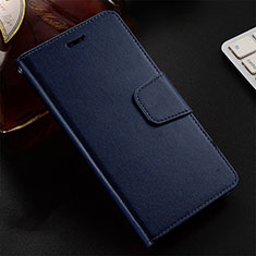 Leather Case Stands Flip Cover T07 Holder for Oppo K1 Blue