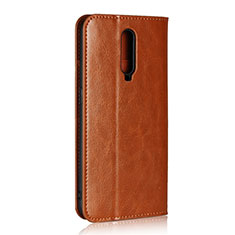 Leather Case Stands Flip Cover T07 Holder for Oppo R17 Pro Orange