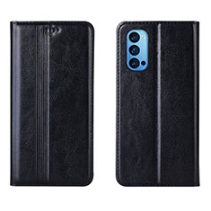 Leather Case Stands Flip Cover T07 Holder for Oppo Reno4 Pro 5G Black