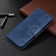 Leather Case Stands Flip Cover T07 Holder for Samsung Galaxy Note 20 5G Blue