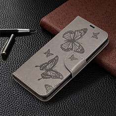 Leather Case Stands Flip Cover T07 Holder for Samsung Galaxy Note 20 5G Gray